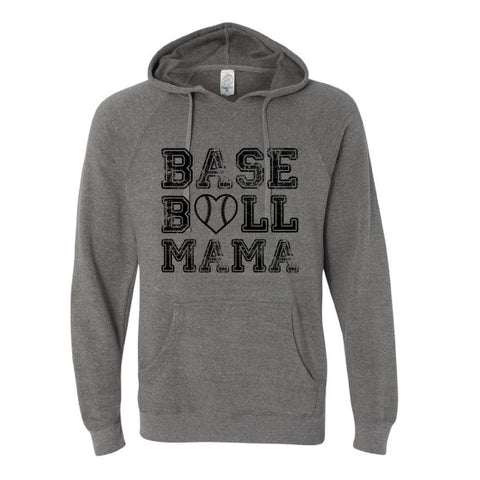 Baseball Mama Grey Hoodie