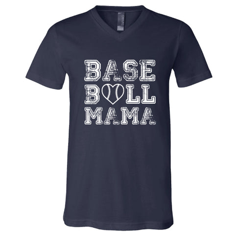 BASEBALL MAMA UNISEX NAVY TEE