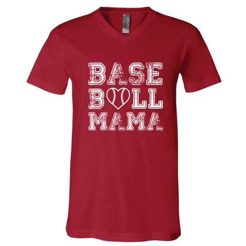 BASEBALL MAMA UNISEX RED TEE