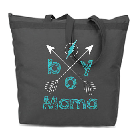 BOY MAMA ZIP TOTE