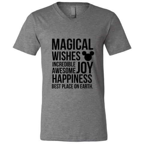 MAGICAL GREY Unisex V-Neck Tee