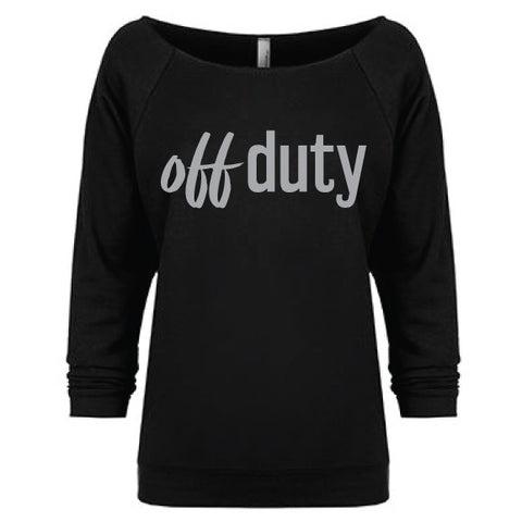 OFF DUTY Raw Edge Black Pullover