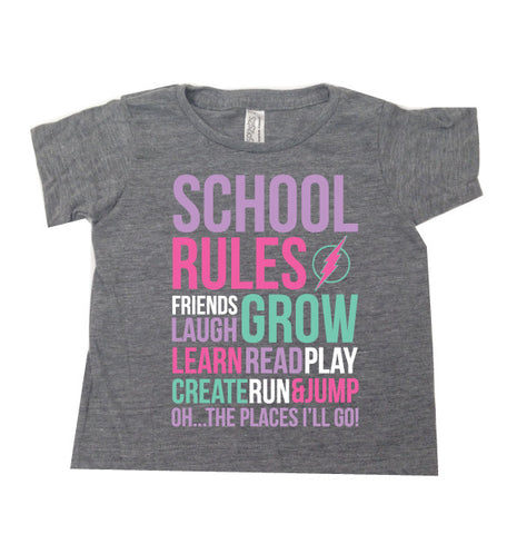 SCHOOL RULES Girl Tee