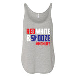 RED, WHITE & SNOOZE FLOWY TANK