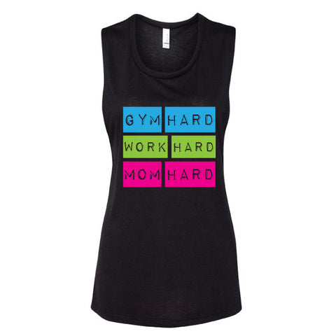 GYM HARD NEON TANK