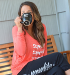 Super Mom. Super Wife. Super Tired. Coral Top
