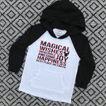 Magical Kidster Buffalo Plaid Hoodie Raglan