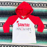 SANTA I KNOW HIM! Kids Hoodie Raglan