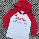 SANTA I KNOW HIM! Kids Hoodie Raglan